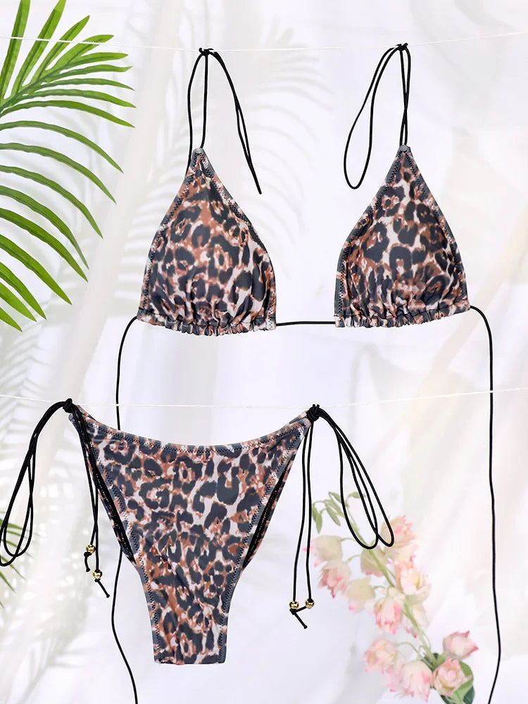 Sexy Two Piece Suit Bikinis 2025 Women Swimsuit Push Up Bathing Suit Sexy Bikinis Sets Swimwear Print Beachwear Solid Biquinis