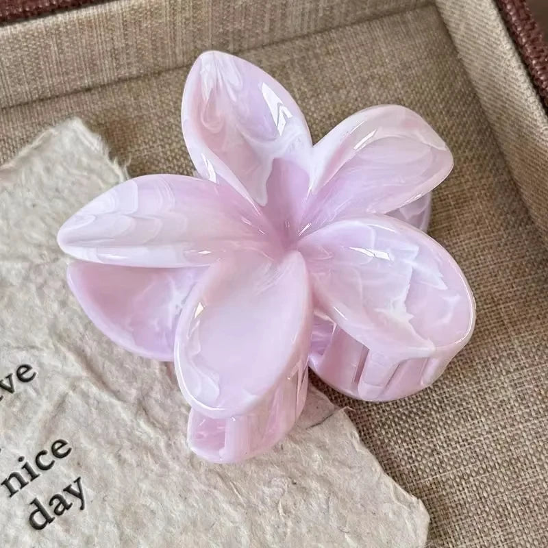1/3PCS Hawaiian Gradient Flower Hair Claw Clip for Women Fashion Plastic Non Slip Hold Hairpin Barrette Girl Hair Accessories