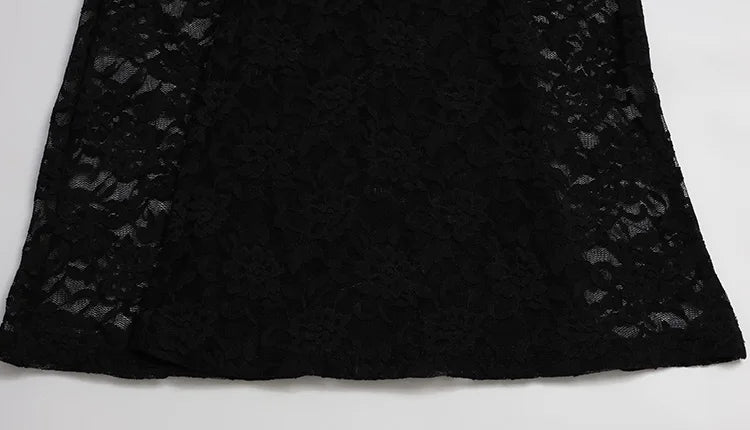 Solid Lace Jumpsuits For Women Fashion Sexy Club Long Sleeves O-Neck Hollow Out See Through Romper Female Streetwear Slim Fit
