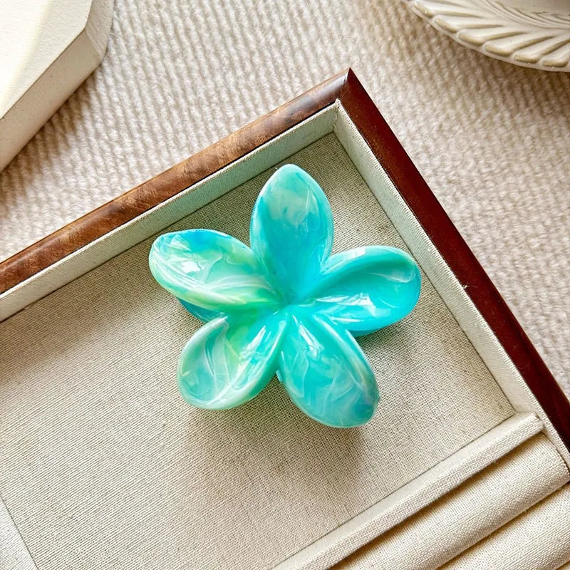 1/3PCS Hawaiian Gradient Flower Hair Claw Clip for Women Fashion Plastic Non Slip Hold Hairpin Barrette Girl Hair Accessories