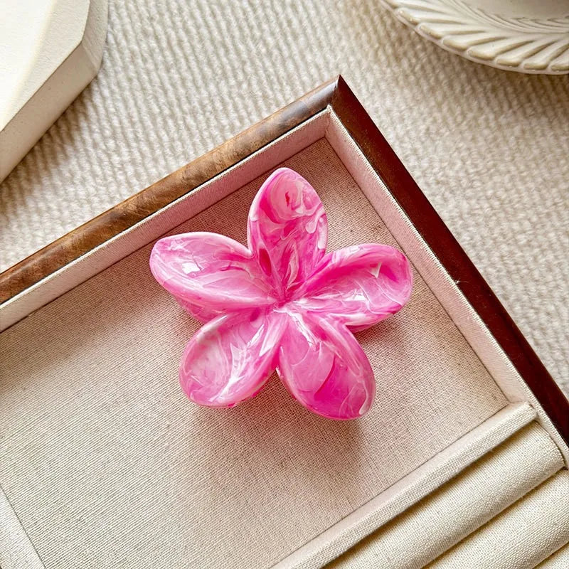1/3PCS Hawaiian Gradient Flower Hair Claw Clip for Women Fashion Plastic Non Slip Hold Hairpin Barrette Girl Hair Accessories