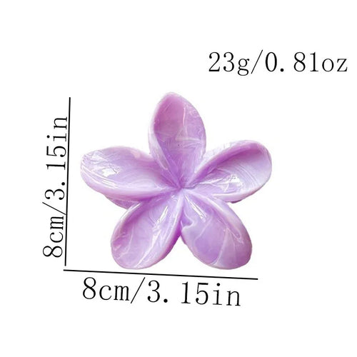 1/3PCS Hawaiian Gradient Flower Hair Claw Clip for Women Fashion Plastic Non Slip Hold Hairpin Barrette Girl Hair Accessories
