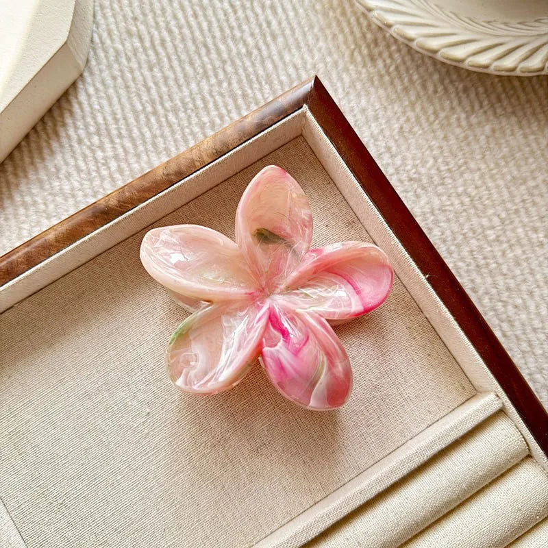 1/3PCS Hawaiian Gradient Flower Hair Claw Clip for Women Fashion Plastic Non Slip Hold Hairpin Barrette Girl Hair Accessories