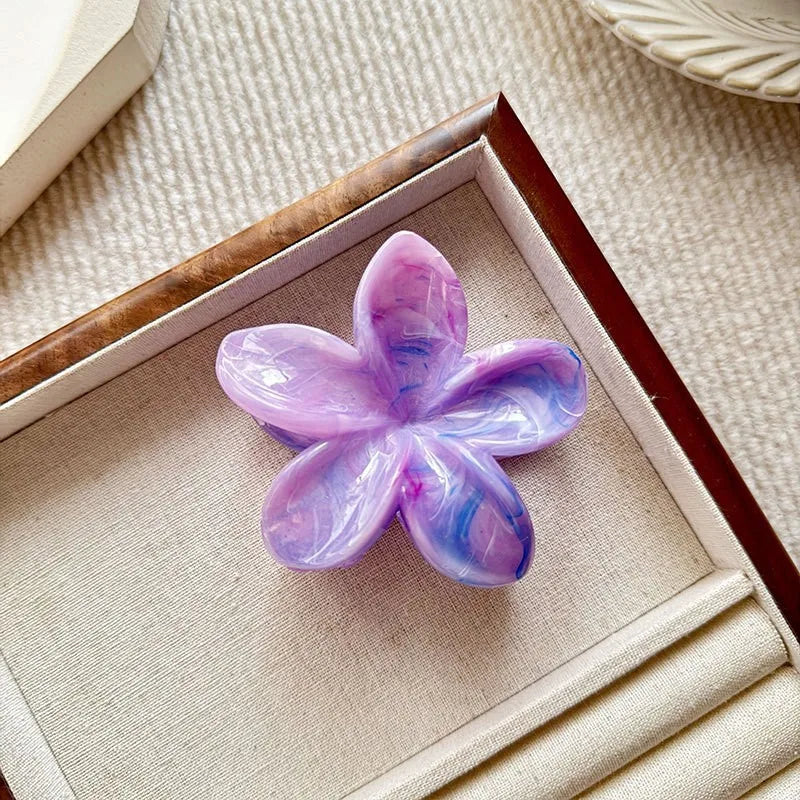 1/3PCS Hawaiian Gradient Flower Hair Claw Clip for Women Fashion Plastic Non Slip Hold Hairpin Barrette Girl Hair Accessories