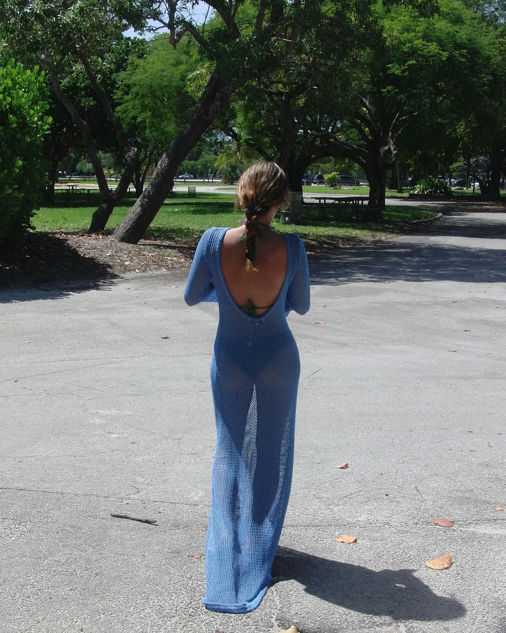 2026 Beach Cover Up Crochet Tunic Bikini Cover-ups Long Sleeve Sexy Hollow Out See Through Maxi Knit Dress Women Summer Outfits