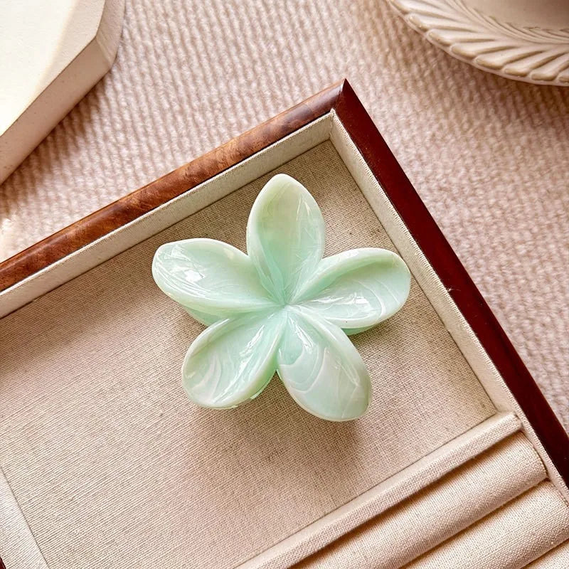 1/3PCS Hawaiian Gradient Flower Hair Claw Clip for Women Fashion Plastic Non Slip Hold Hairpin Barrette Girl Hair Accessories
