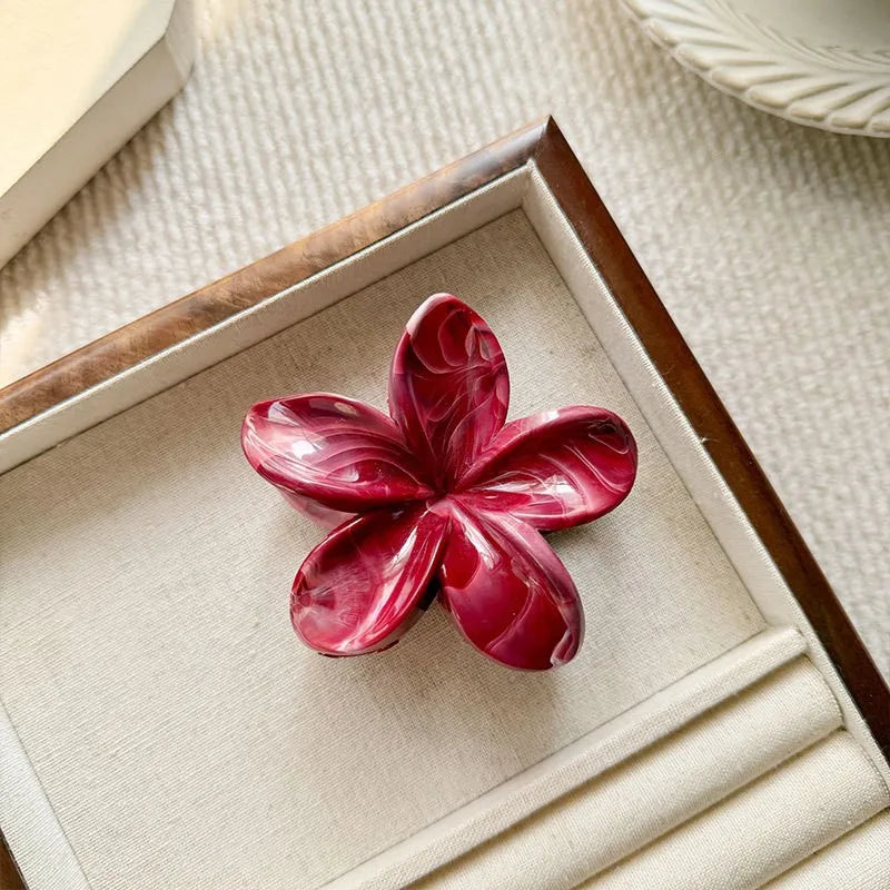 1/3PCS Hawaiian Gradient Flower Hair Claw Clip for Women Fashion Plastic Non Slip Hold Hairpin Barrette Girl Hair Accessories